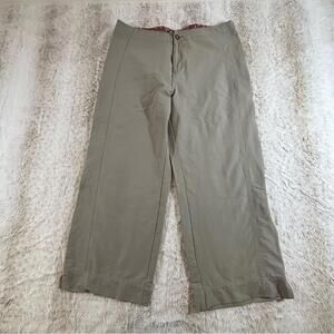 Horny Toad Women’s Pants Size 10 Khaki Wide Leg Stretch Travel Casual